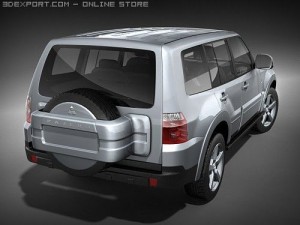 Mitsubishi Pajero 2008 SUV 3D Model