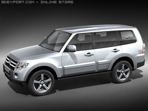 Mitsubishi Pajero 2008 SUV midpoly 3D Модель .c4d .max .obj .3ds .fbx .stl .blend 