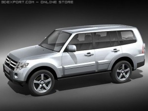 Mitsubishi Pajero 2008 SUV midpoly Modelo 3D
