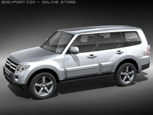 mitsubishi pajero 2008mid poly 3D Model