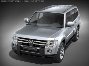 Mitsubishi Pajero 2008 SUV midpoly 3D Модель