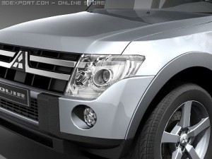 Mitsubishi Pajero 2008 SUV midpoly 3D Модель
