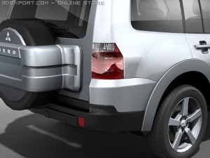 Mitsubishi Pajero 2008 SUV midpoly 3D Модель