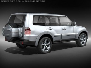 Mitsubishi Pajero 2008 SUV midpoly 3D Модель