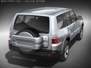 Mitsubishi Pajero 2008 SUV midpoly 3D Модель