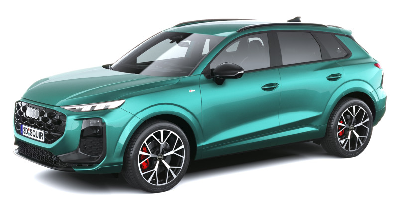 Audi Q3 S-Line 2026 with interior 3D Model .c4d .max .obj .3ds .fbx .stl .blend