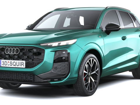 Audi Q3 S-Line 2026 with interior 3D Model