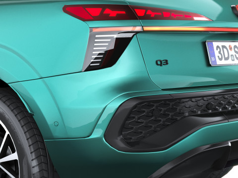 Audi Q3 S-Line 2026 with interior 3D Model