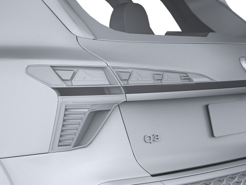 Audi Q3 S-Line 2026 with interior 3D Model