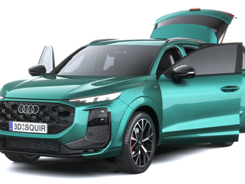 Audi Q3 S-Line 2026 with interior 3D Model
