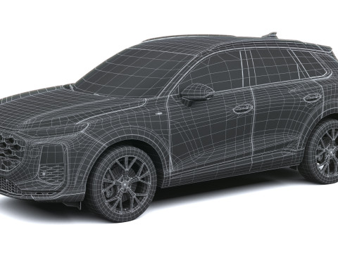 Audi Q3 S-Line 2026 with interior 3D Model