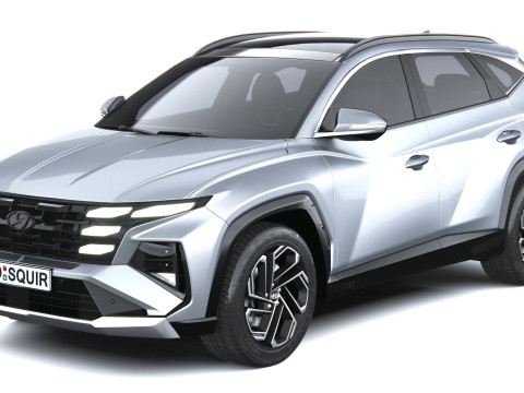 Hyundai Tucson 2025 with Interior 3D Model