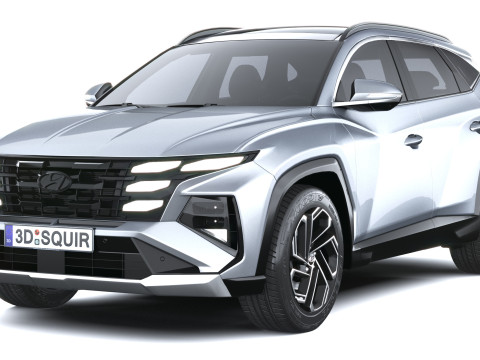 Hyundai Tucson 2025 with Interior 3D Model