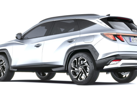 Hyundai Tucson 2025 with Interior 3D Model