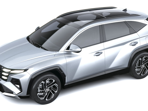 Hyundai Tucson 2025 with Interior 3D Model