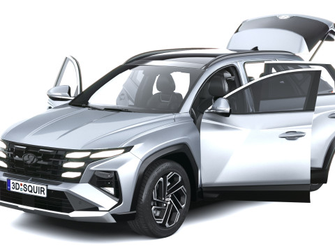 Hyundai Tucson 2025 with Interior 3D Model