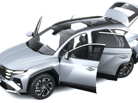 Hyundai Tucson 2025 with Interior 3D Model
