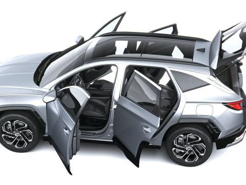 Hyundai Tucson 2025 with Interior 3D Model