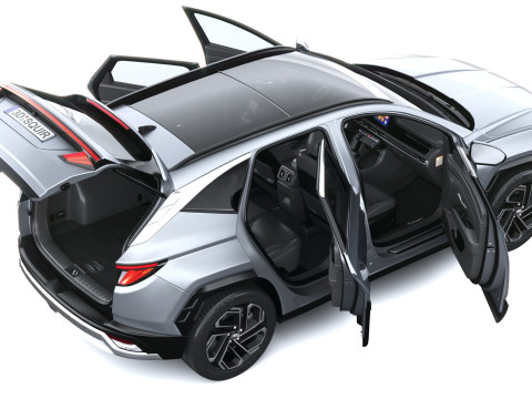 Hyundai Tucson 2025 with Interior 3D Model