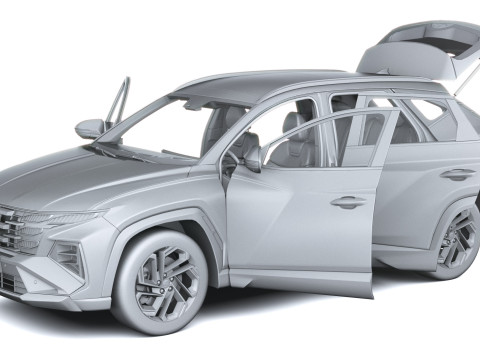 Hyundai Tucson 2025 with Interior 3D Model