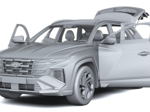 Hyundai Tucson 2025 with Interior 3D Model