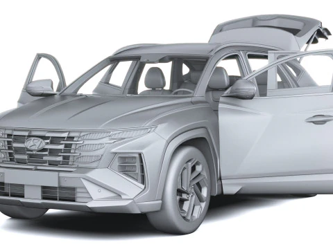 Hyundai Tucson 2025 with Interior 3D Model