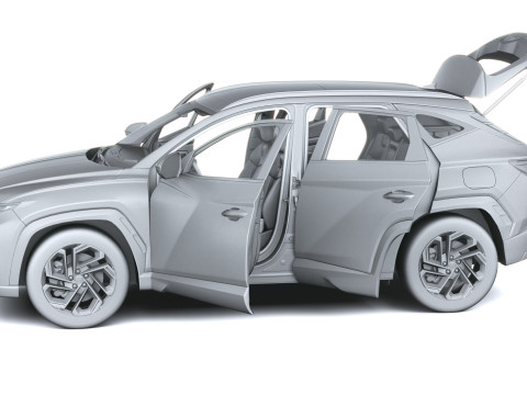 Hyundai Tucson 2025 with Interior 3D Model