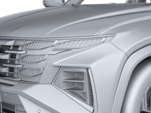 Hyundai Tucson 2025 with Interior 3D Model