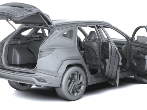 Hyundai Tucson 2025 with Interior 3D Model