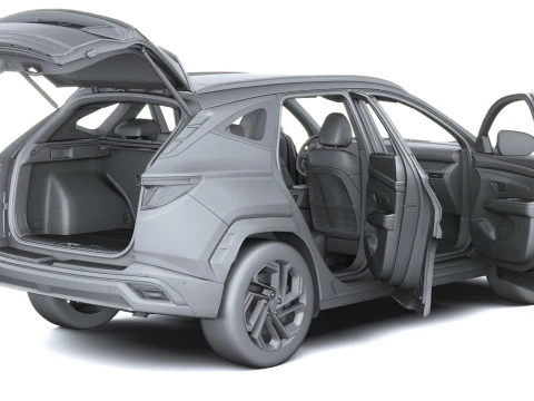 Hyundai Tucson 2025 with Interior 3D Model