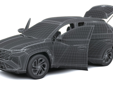 Hyundai Tucson 2025 with Interior 3D Model