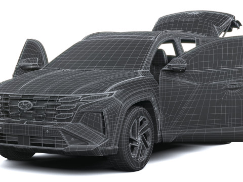 Hyundai Tucson 2025 with Interior 3D Model