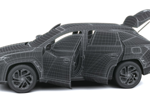 Hyundai Tucson 2025 with Interior 3D Model