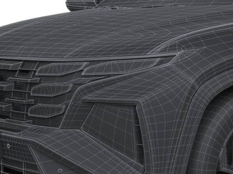 Hyundai Tucson 2025 with Interior 3D Model