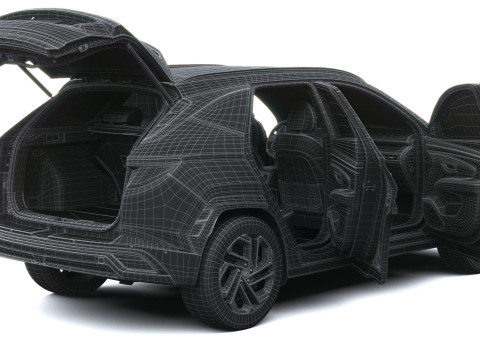 Hyundai Tucson 2025 with Interior 3D Model