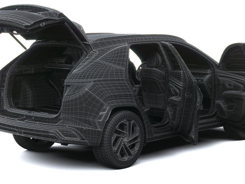 Hyundai Tucson 2025 with Interior 3D Model