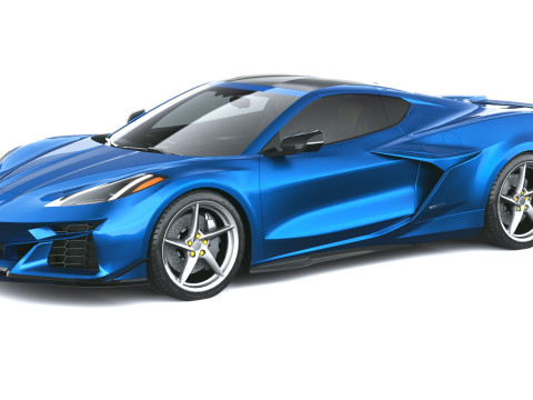 Chevrolet Corvette E-ray 2026 lowpoly Modelo 3D