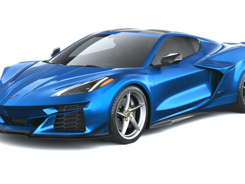 Chevrolet Corvette E-ray 2026 Lowpoly 3D Modell