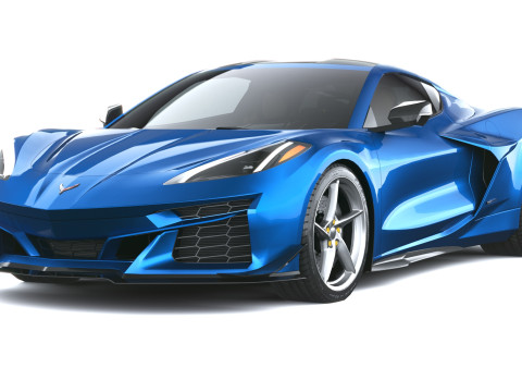Chevrolet Corvette E-ray 2026 Lowpoly 3D Modell