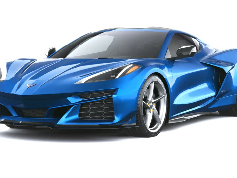 Chevrolet Corvette E-ray 2026 lowpoly Modello 3D