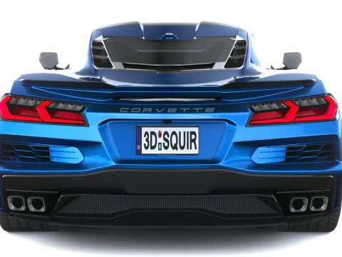 Chevrolet Corvette E-ray 2026 lowpoly Modello 3D