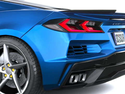 Chevrolet Corvette E-ray 2026 lowpoly Modello 3D