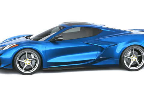 Chevrolet Corvette E-ray 2026 Lowpoly 3D Modell