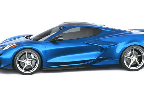 Chevrolet Corvette E-ray 2026 lowpoly Modello 3D