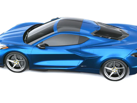 Chevrolet Corvette E-ray 2026 lowpoly Modello 3D