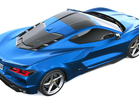 Chevrolet Corvette E-ray 2026 lowpoly Modello 3D
