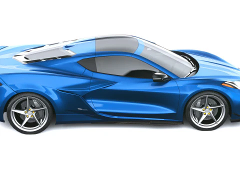 Chevrolet Corvette E-ray 2026 lowpoly Modello 3D