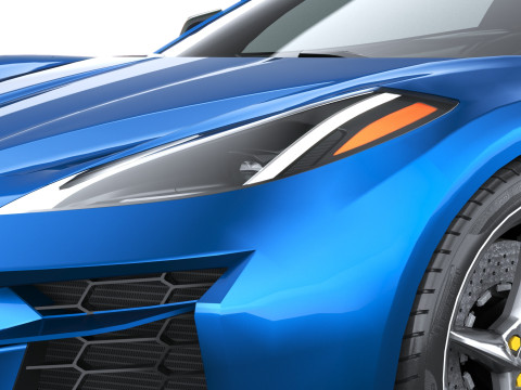 Chevrolet Corvette E-ray 2026 Lowpoly 3D Modell