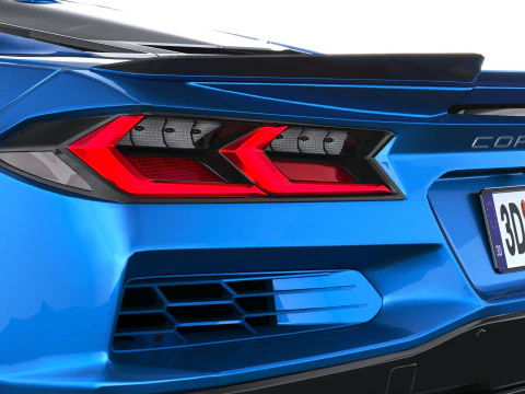 Chevrolet Corvette E-ray 2026 lowpoly Modello 3D