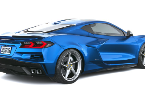 Chevrolet Corvette E-ray 2026 Lowpoly 3D Modell